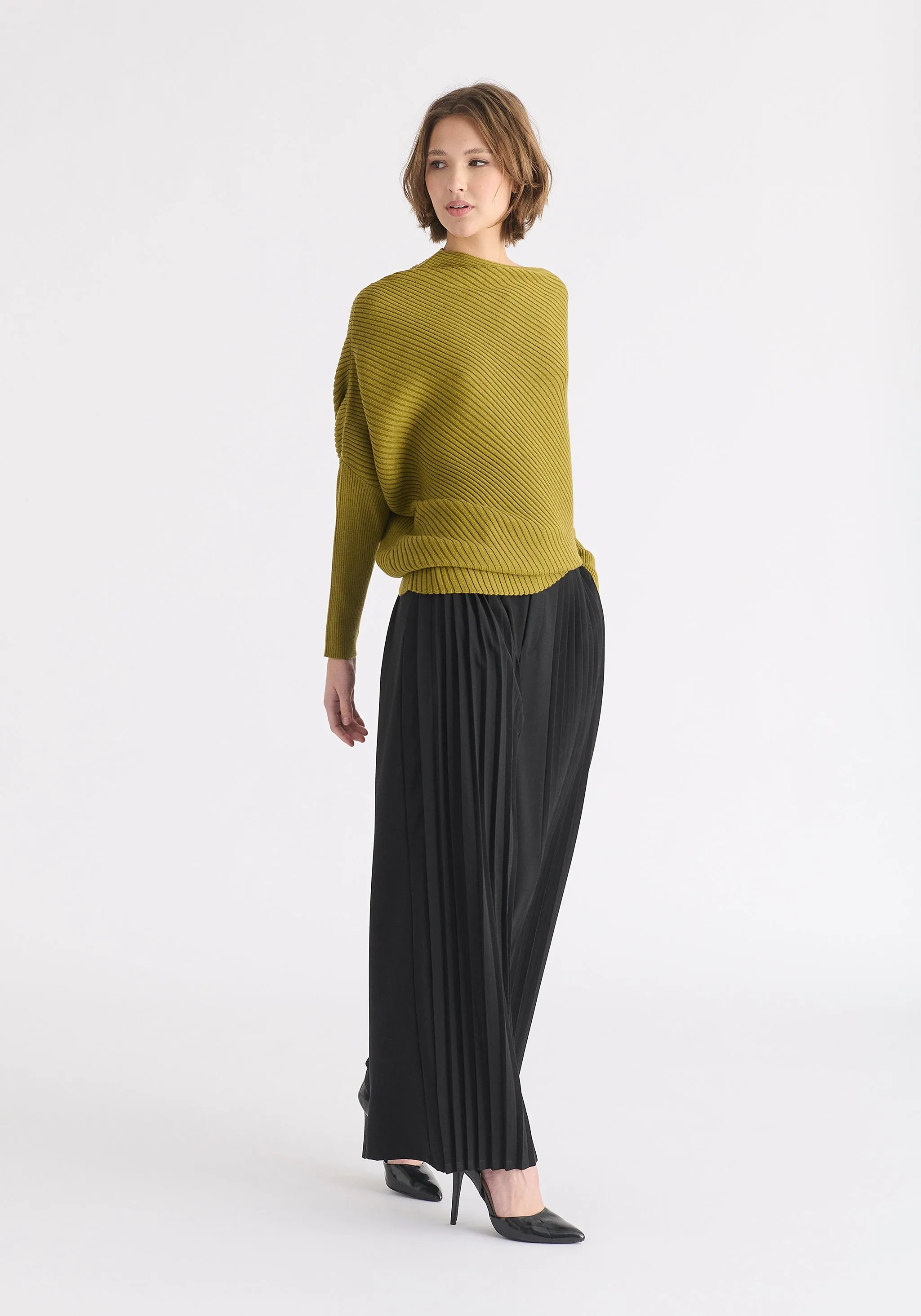 Draped Knitted Jumper