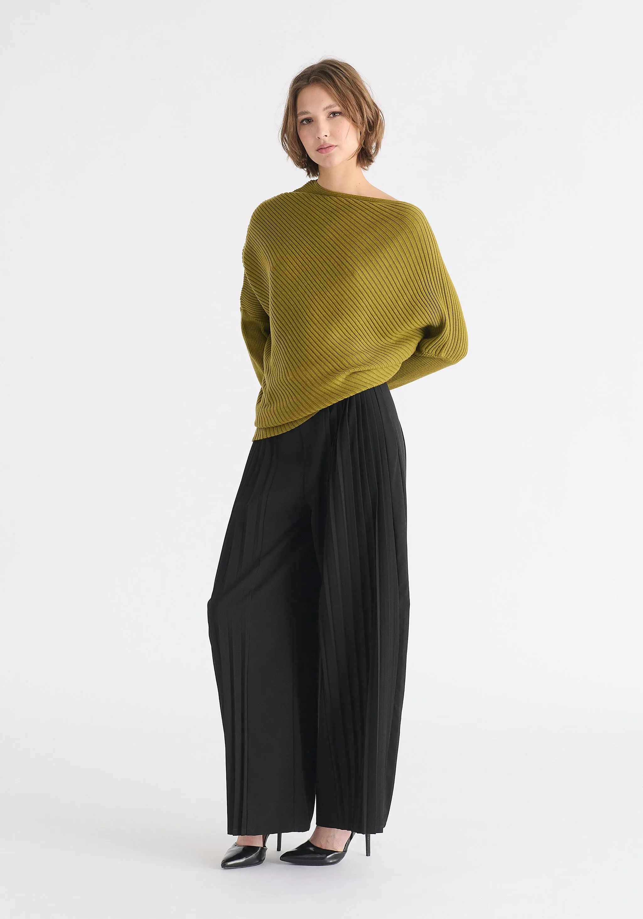 Draped Knitted Jumper