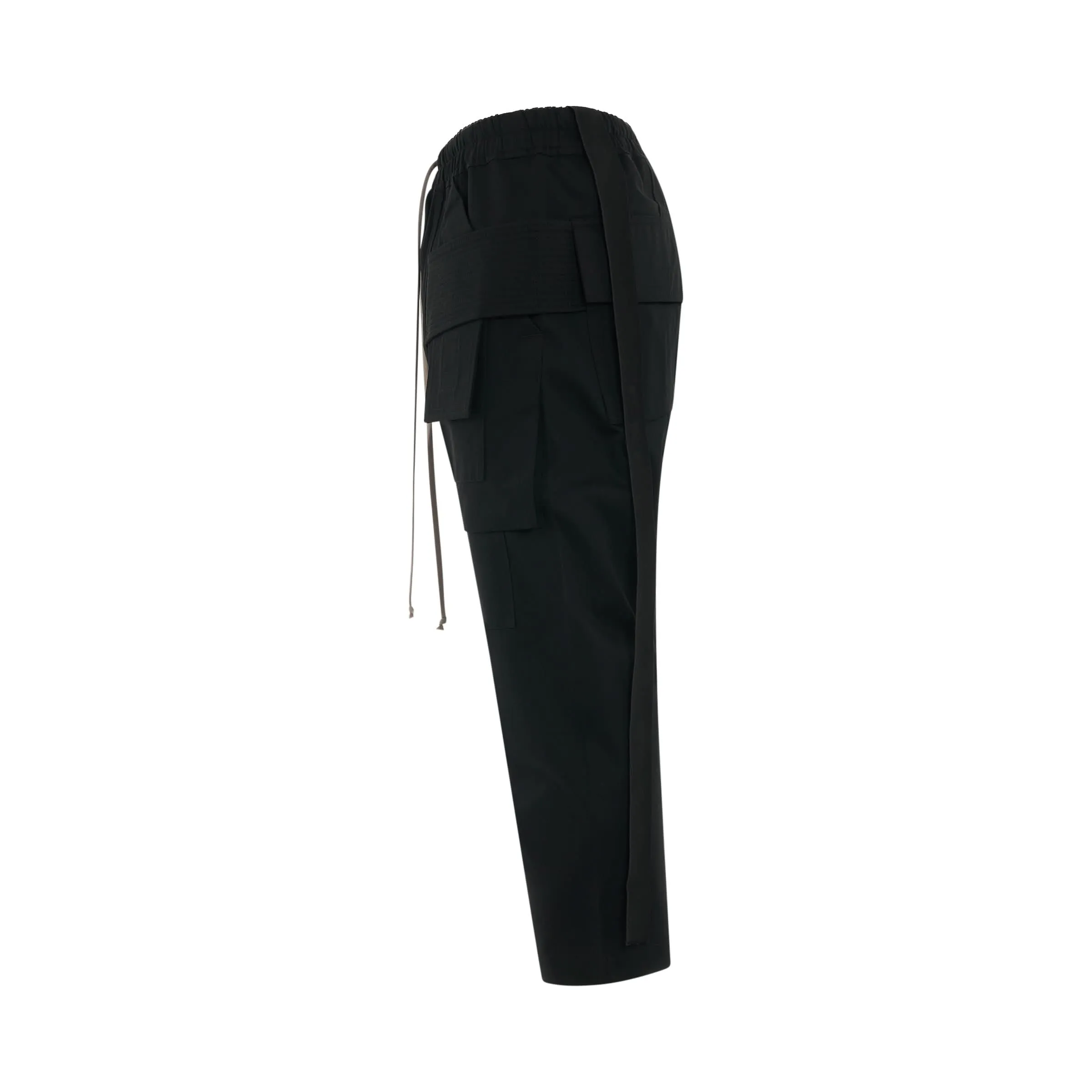 DRKSHDW Creatch Cargo Cropped Pant in Black