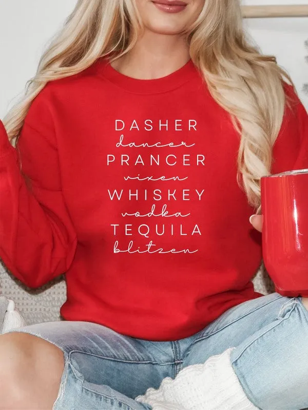 Drunken Reindeer Team Crew Neck Sweatshirt