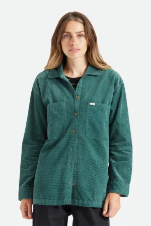 Dundee Corduroy Overshirt - Emerald