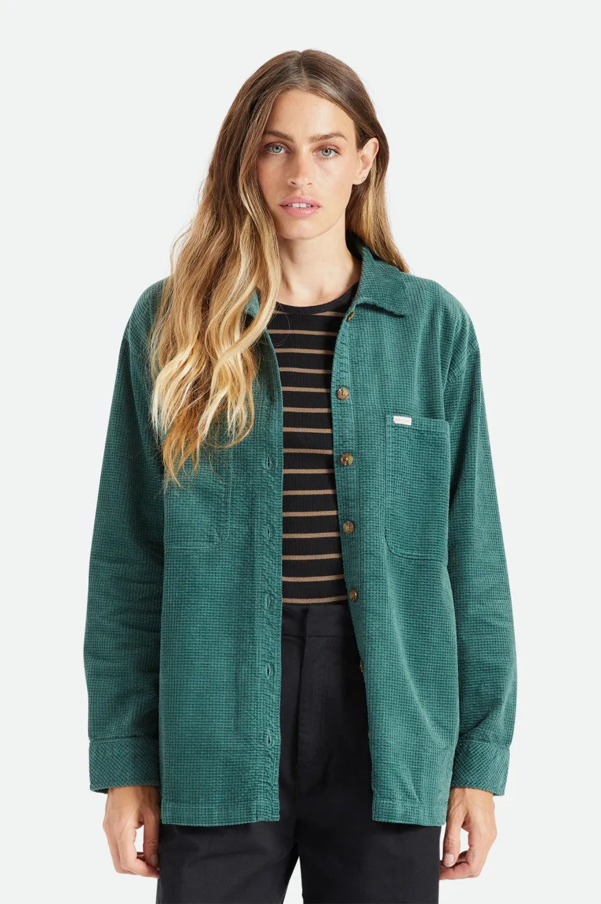 Dundee Corduroy Overshirt - Emerald