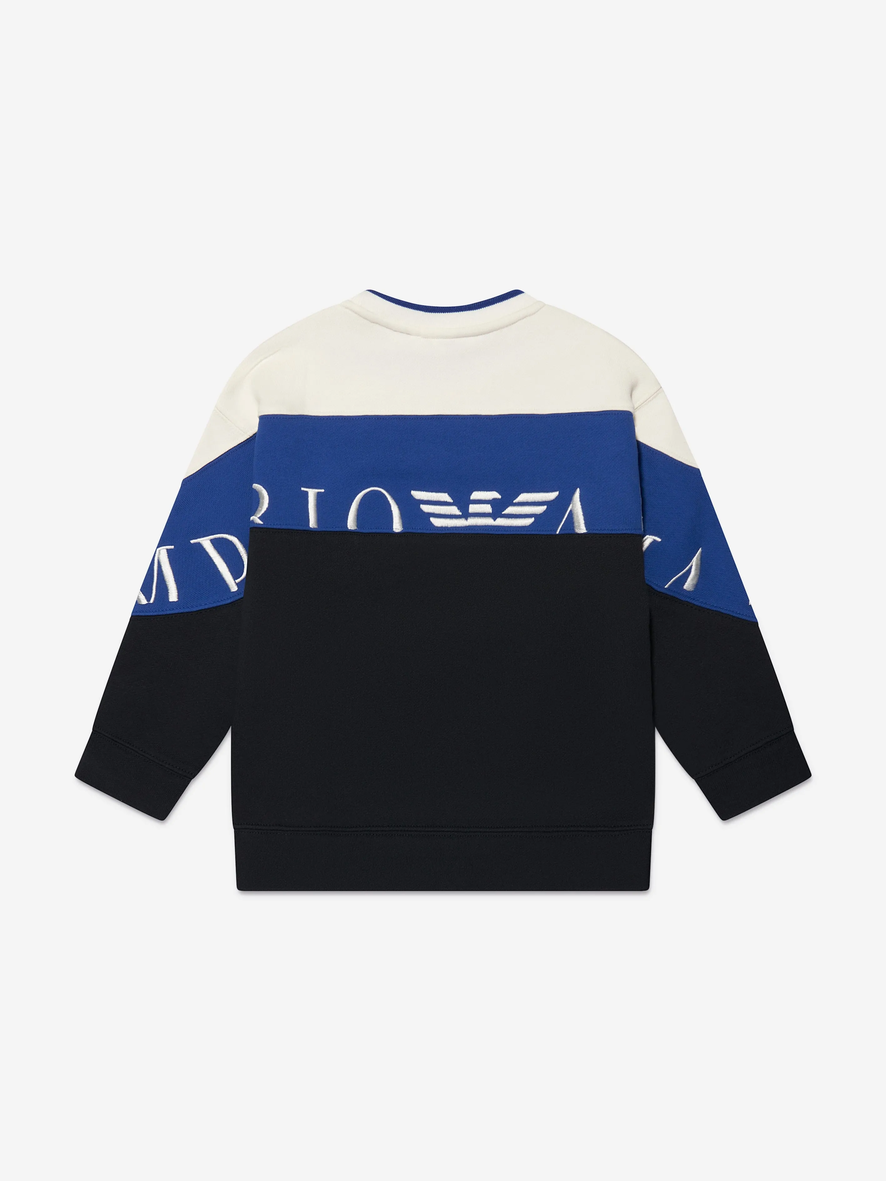 Emporio Armani Boys Logo Sweatshirt in Ivory