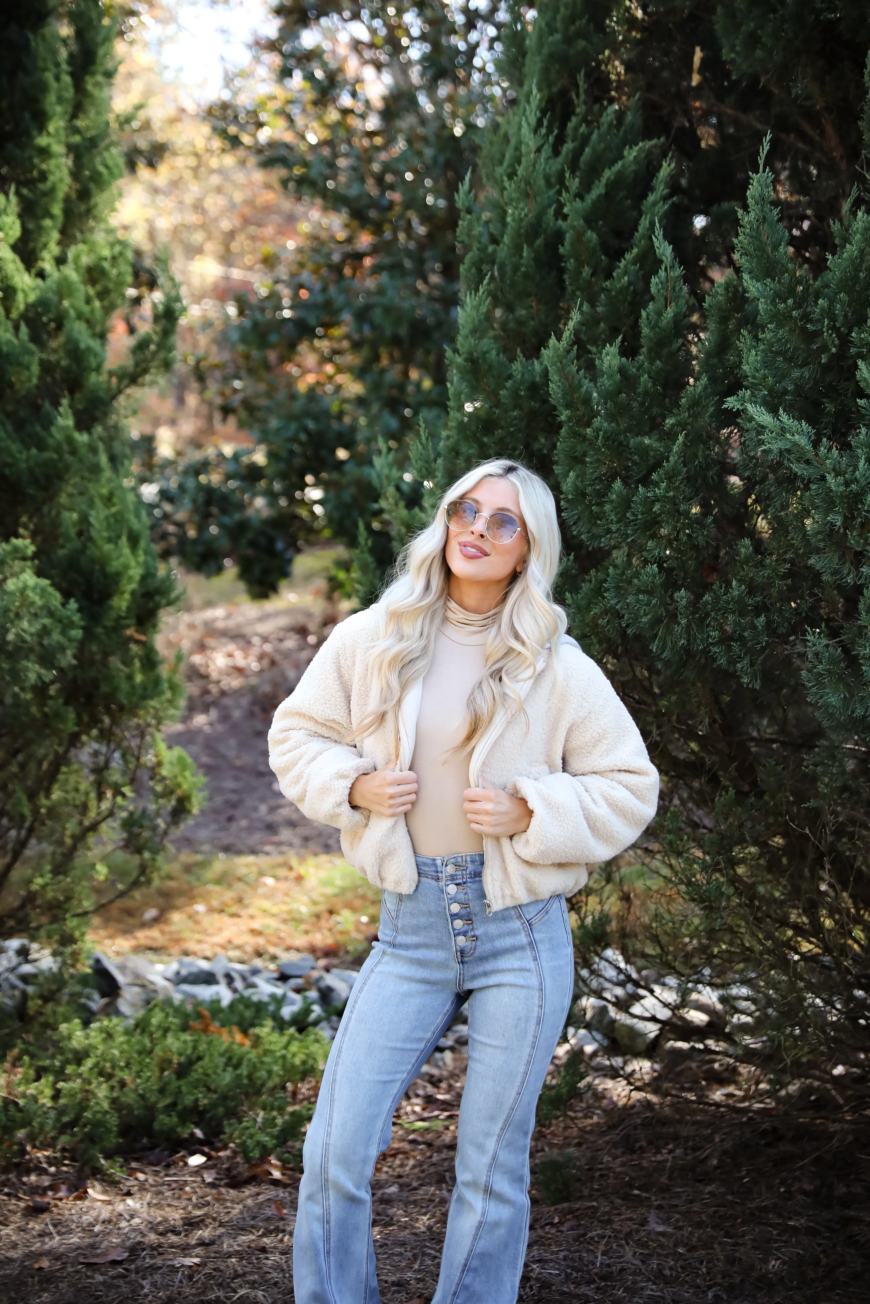 Enviable Forecast Cream Sherpa Jacket