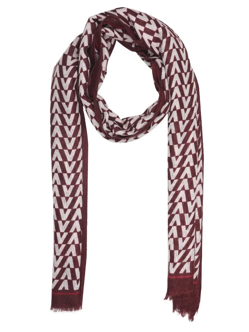 FabSeasons Arrow Printed Maroon Cotton Scarves for Winter and Summer