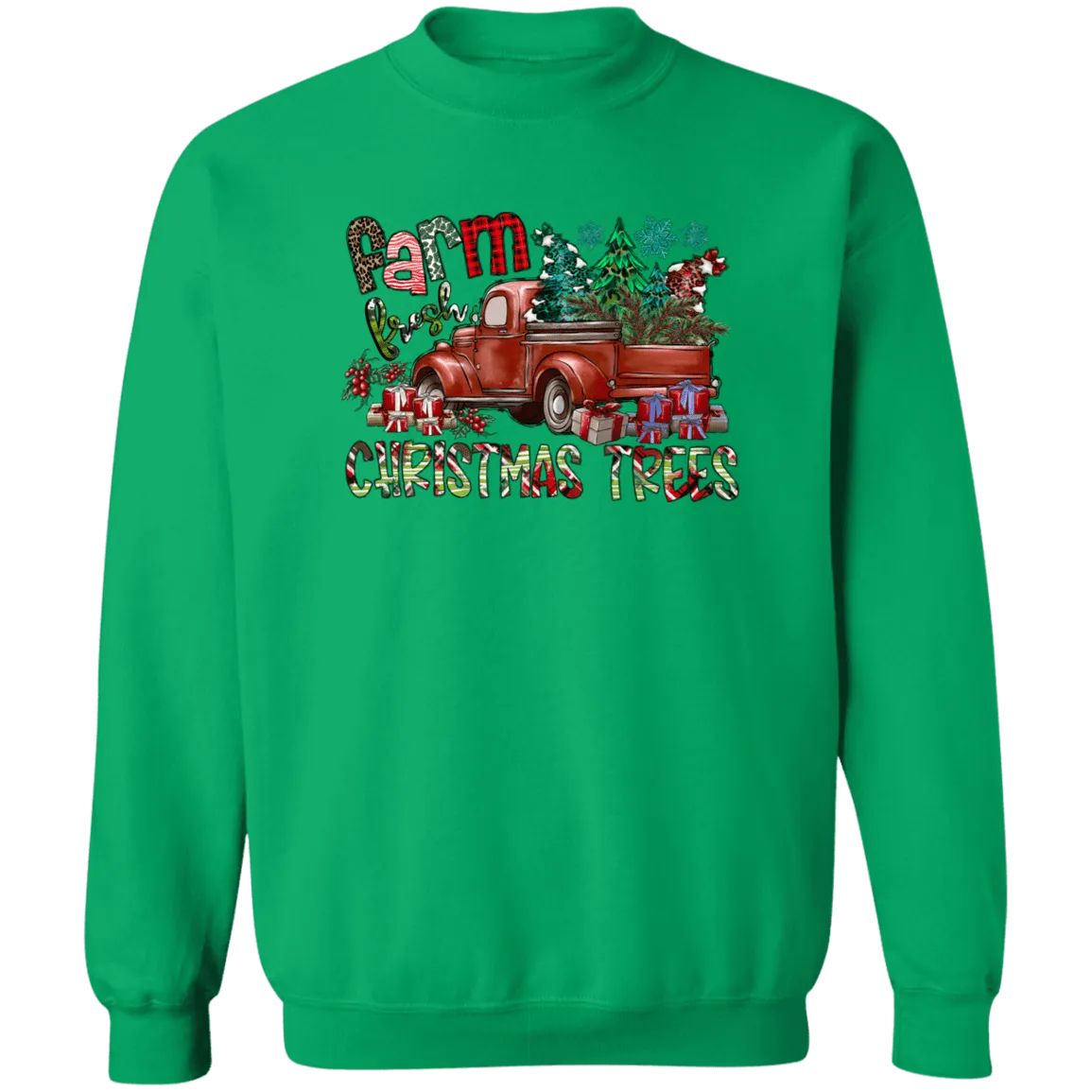 Farm Fresh Christmas Crewneck Pullover Sweatshirt