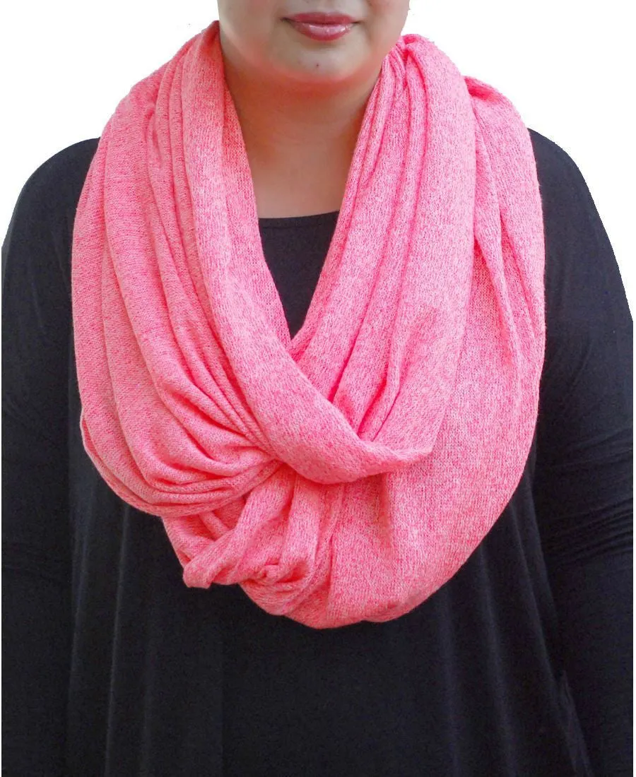 Fashion Scarf Infinity Shawl Heather Coral One Size