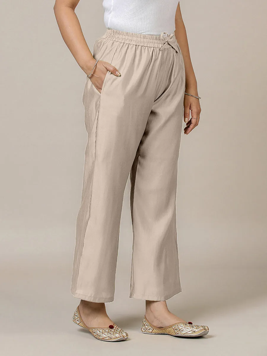 Fiza x Rozaana | Straight Pant in Oyster Grey