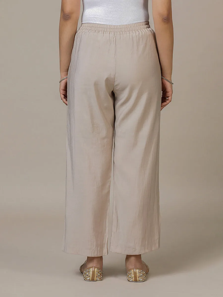 Fiza x Rozaana | Straight Pant in Oyster Grey