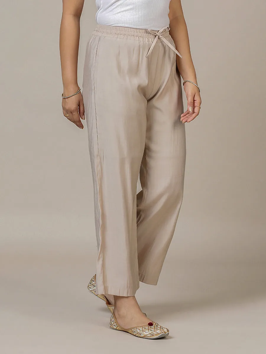 Fiza x Rozaana | Straight Pant in Oyster Grey