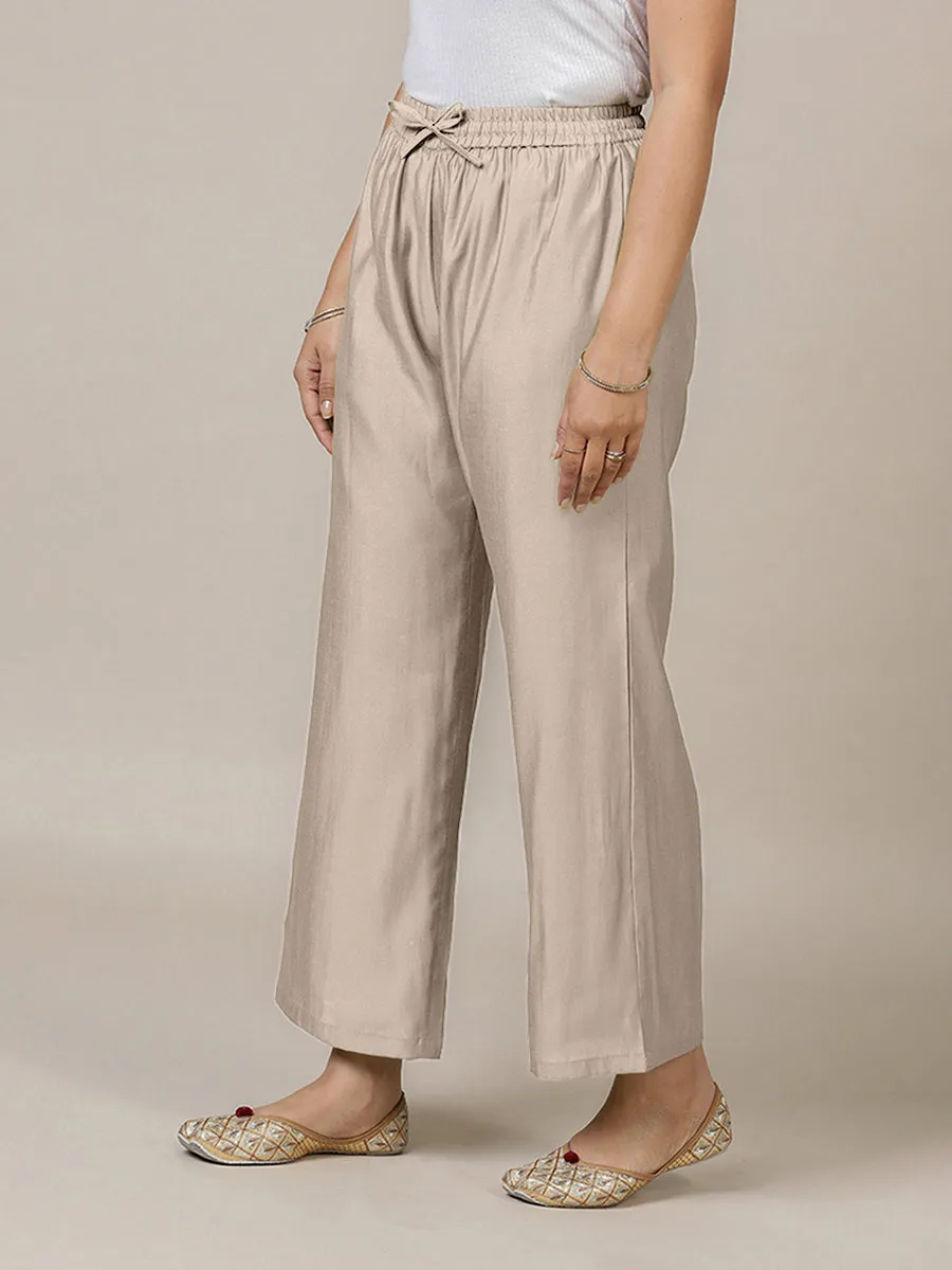 Fiza x Rozaana | Straight Pant in Oyster Grey