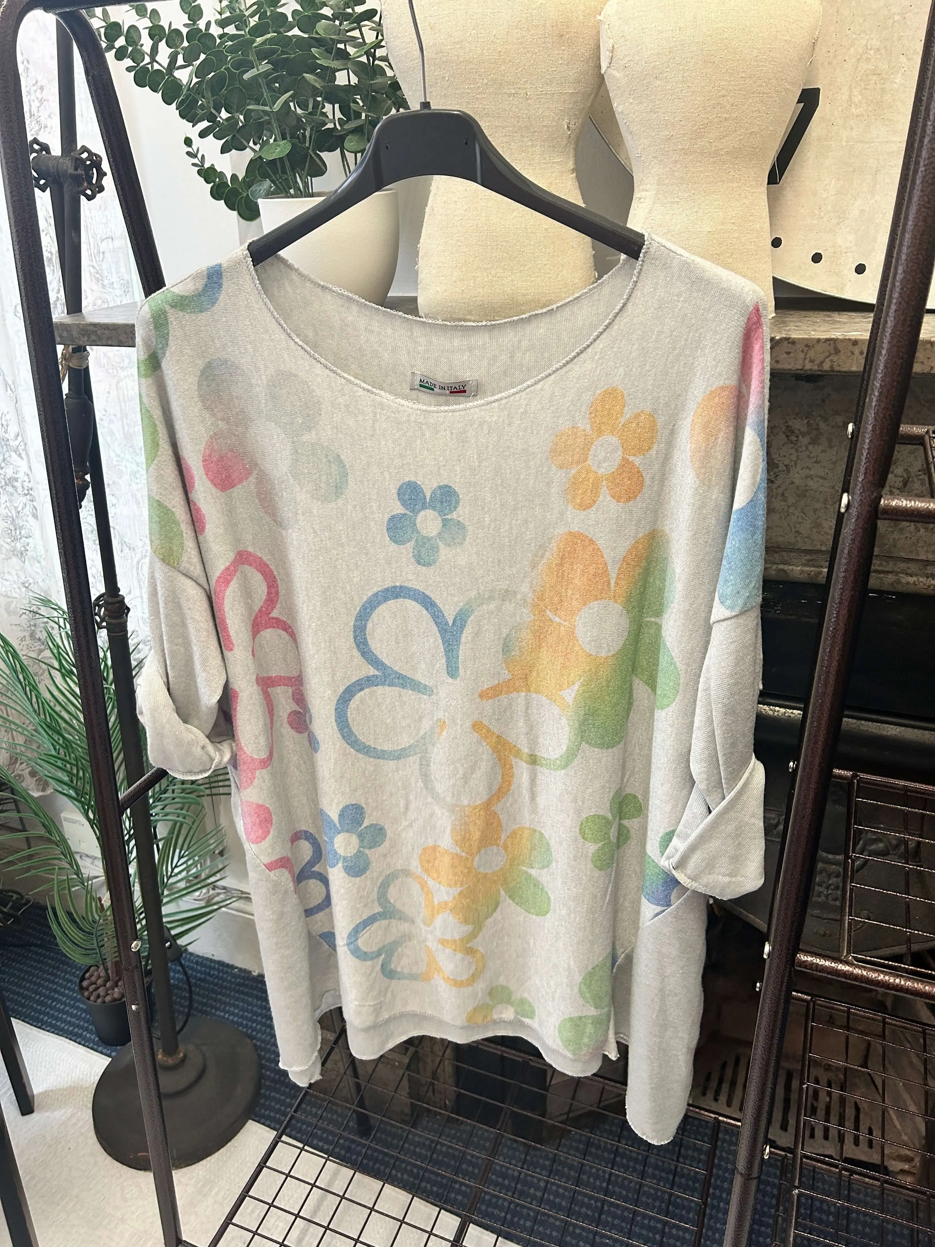 Flower Power Fine Knit Super Soft Jumper