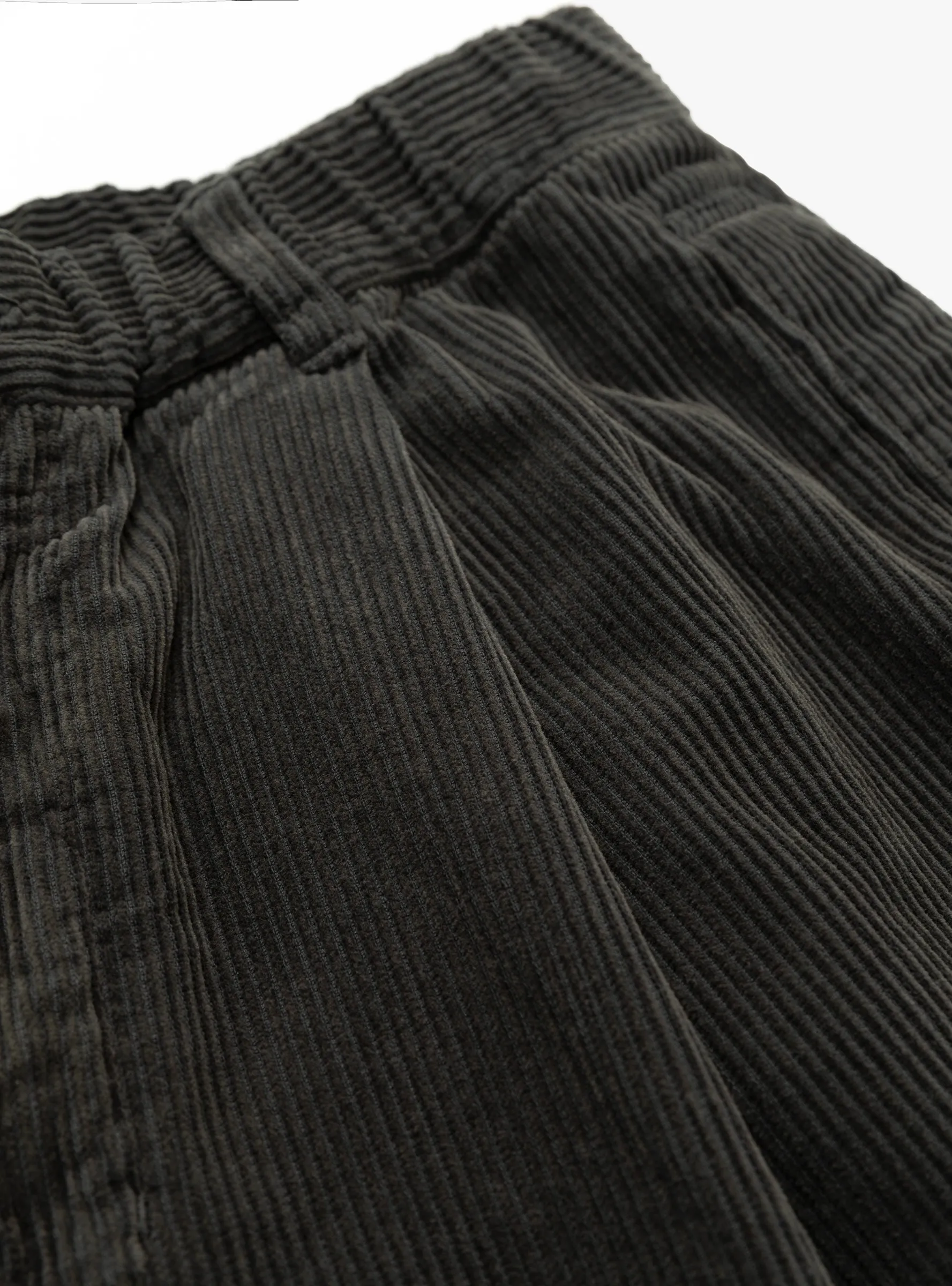 Garment-Dye Corduroy Pants Brown Charcoal