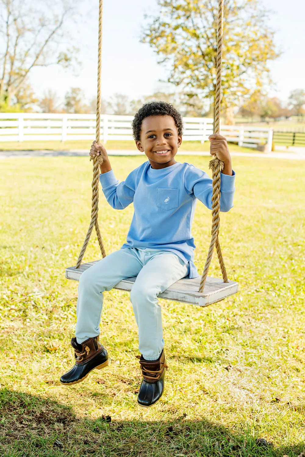 Gates Sweeney Sweatpants - Buckhead Blue with Barbados Blue Stork