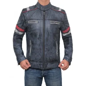 Genuine Men Retro Leather Jacket