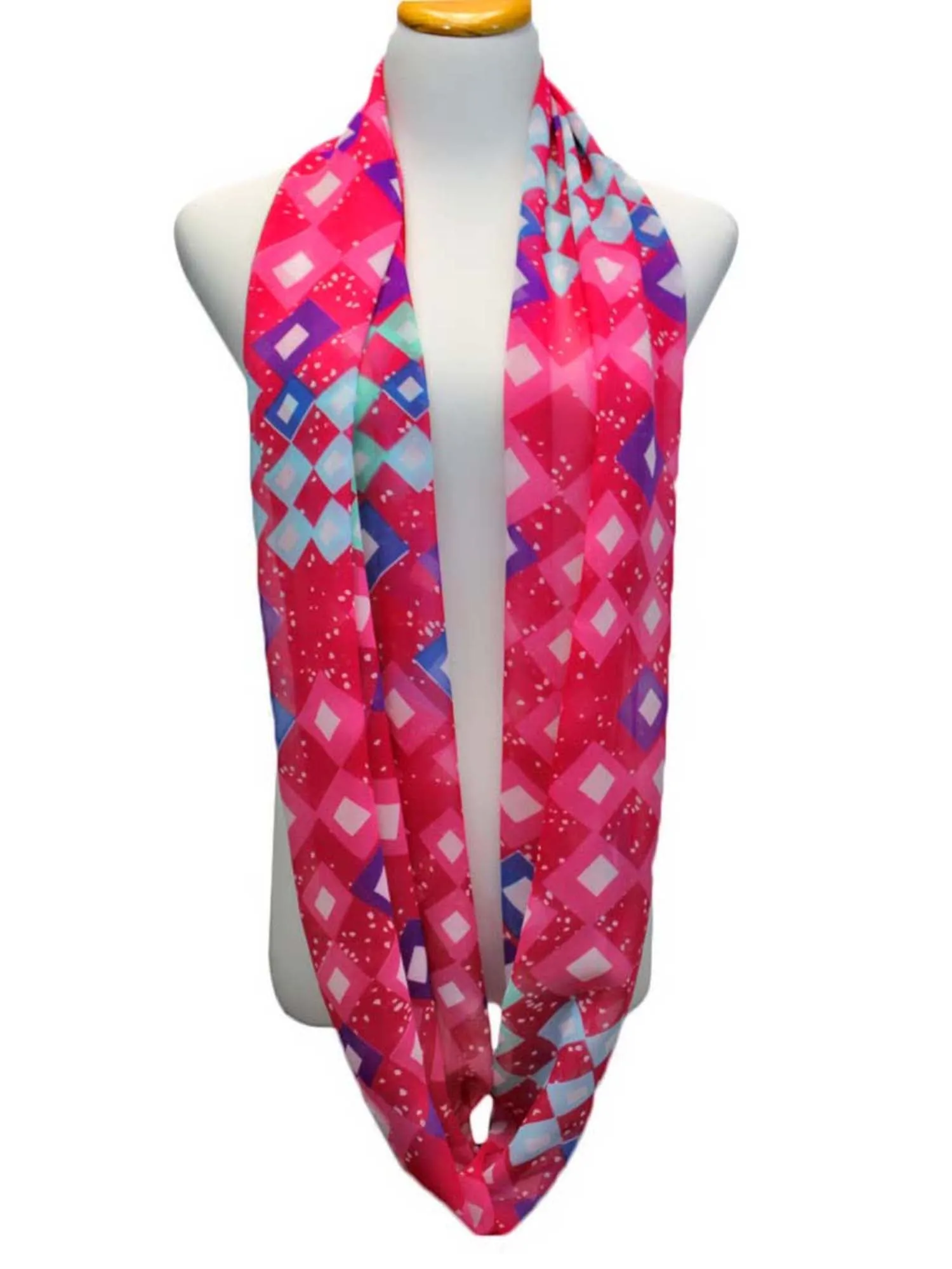 Geometric Pattern Infinity Scarf