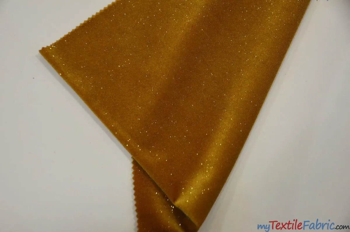 Glitter Stretch Velvet | Sparkling Glitter on Plush Spandex Velvet | 60" Wide | Multiple Colors |