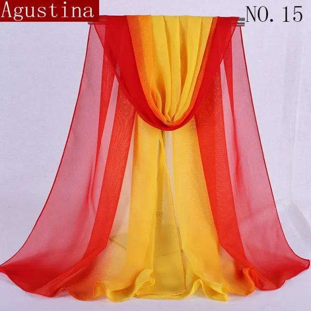 Gradient Luxury Chiffon Scarf