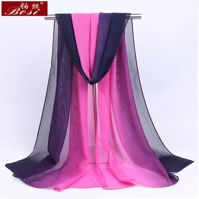 Gradient Luxury Chiffon Scarf