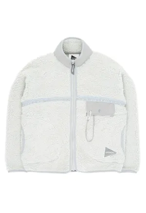 Gramicci x And Wander Women's JQ Tape Fleece Jacket - Light Gray