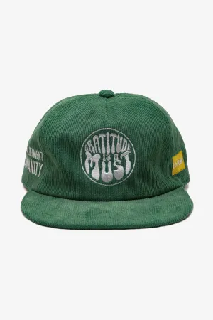 GRATITUDE CORDUROY HAT GREEN