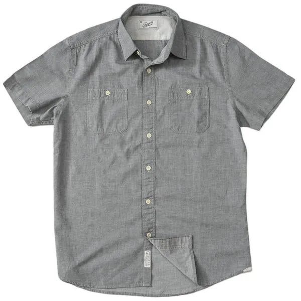 Gray Dobby Work Short Sleeve Shirt