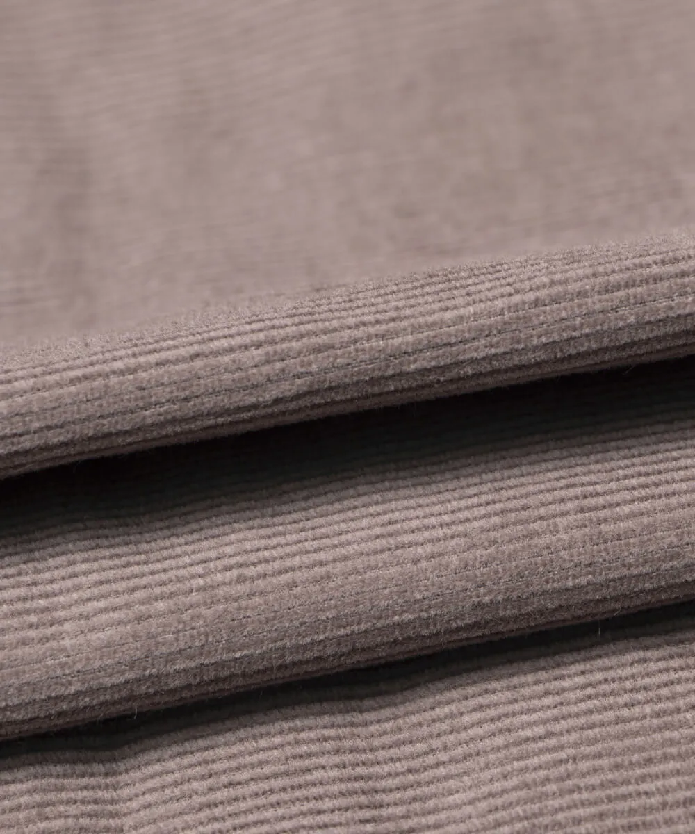 Grey Colour Plain Corduroy Fabric