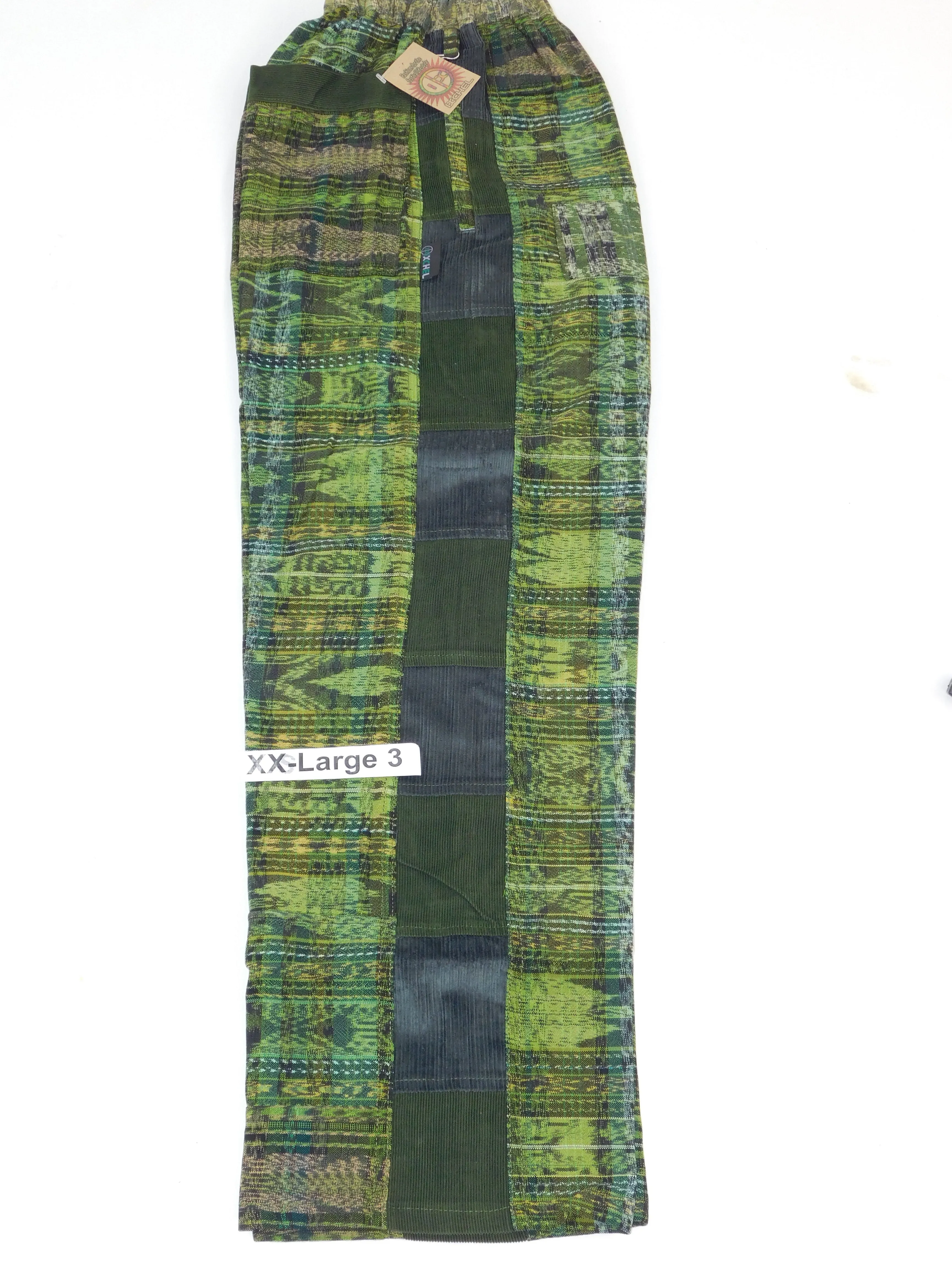 Hand Woven Pants with Patchwork Corduroy