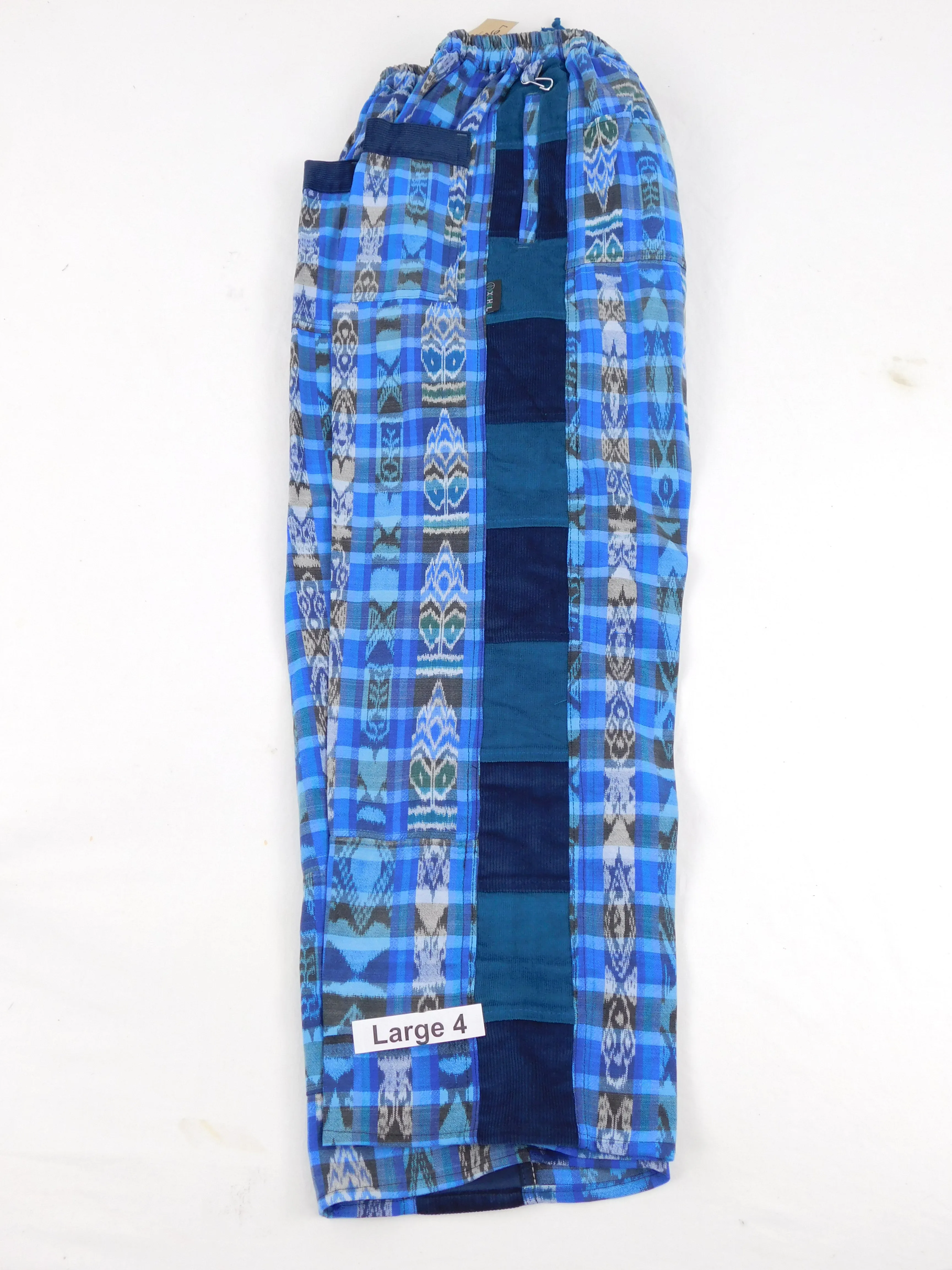 Hand Woven Pants with Patchwork Corduroy