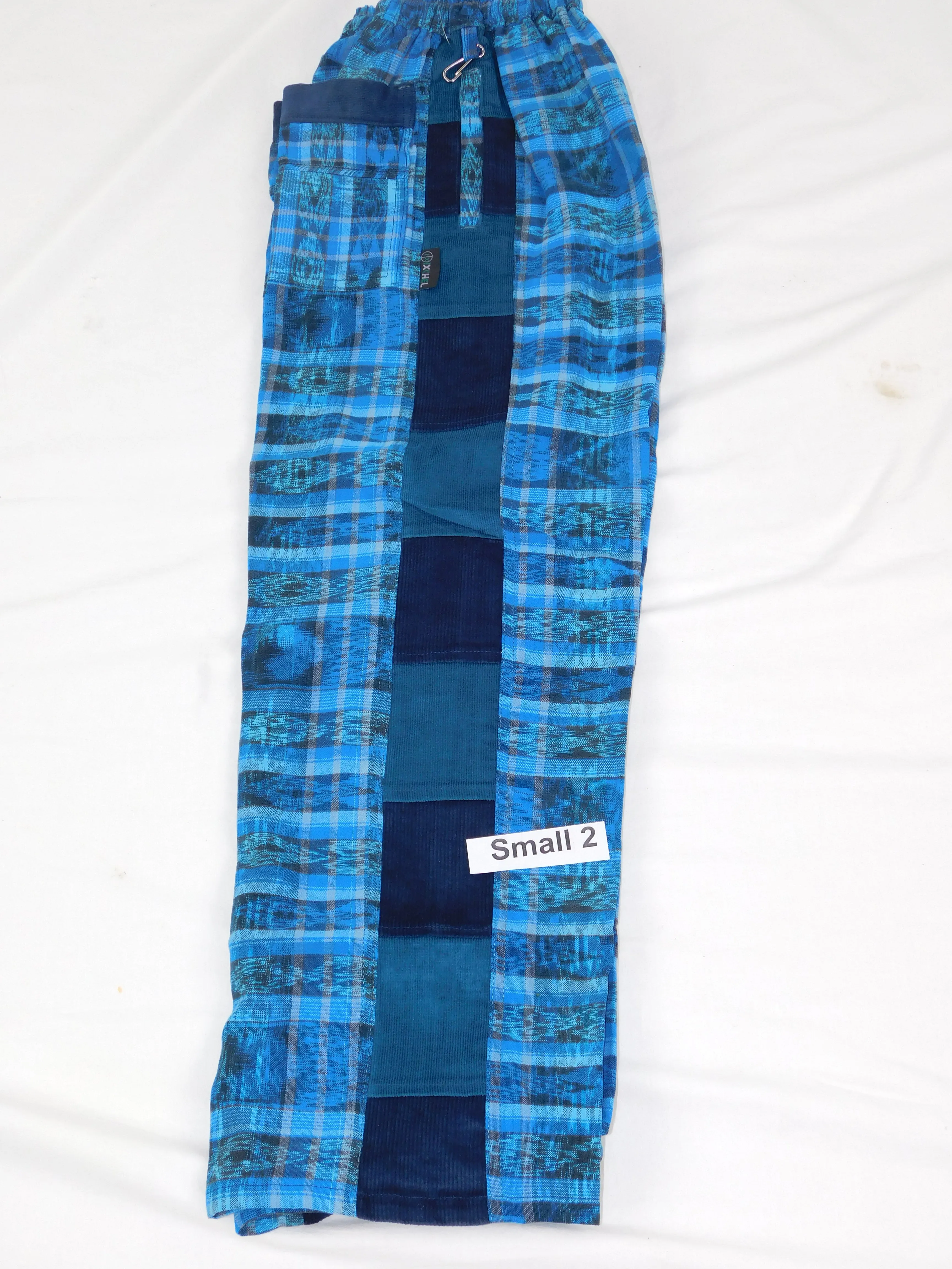 Hand Woven Pants with Patchwork Corduroy