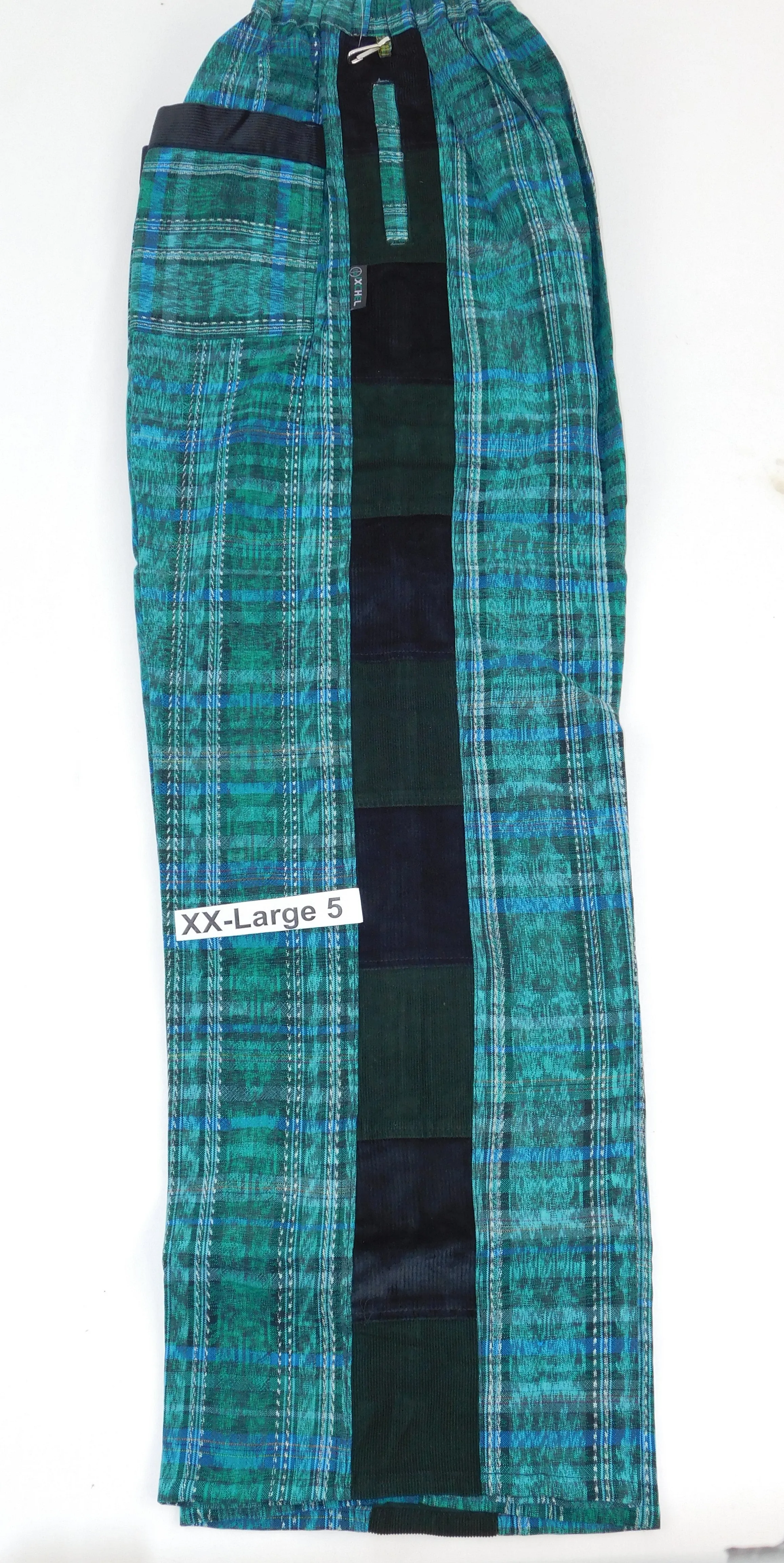 Hand Woven Pants with Patchwork Corduroy