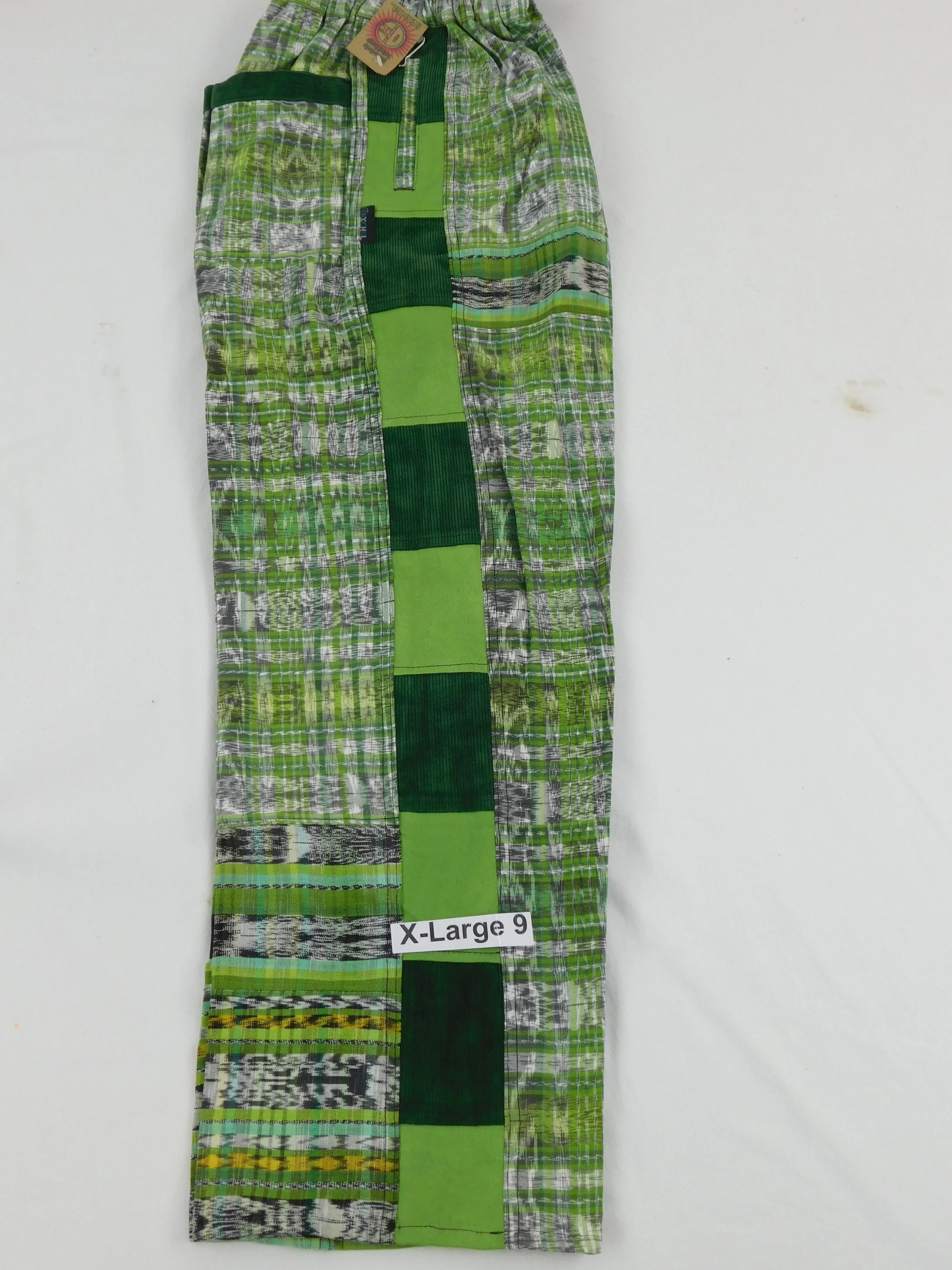 Hand Woven Pants with Patchwork Corduroy