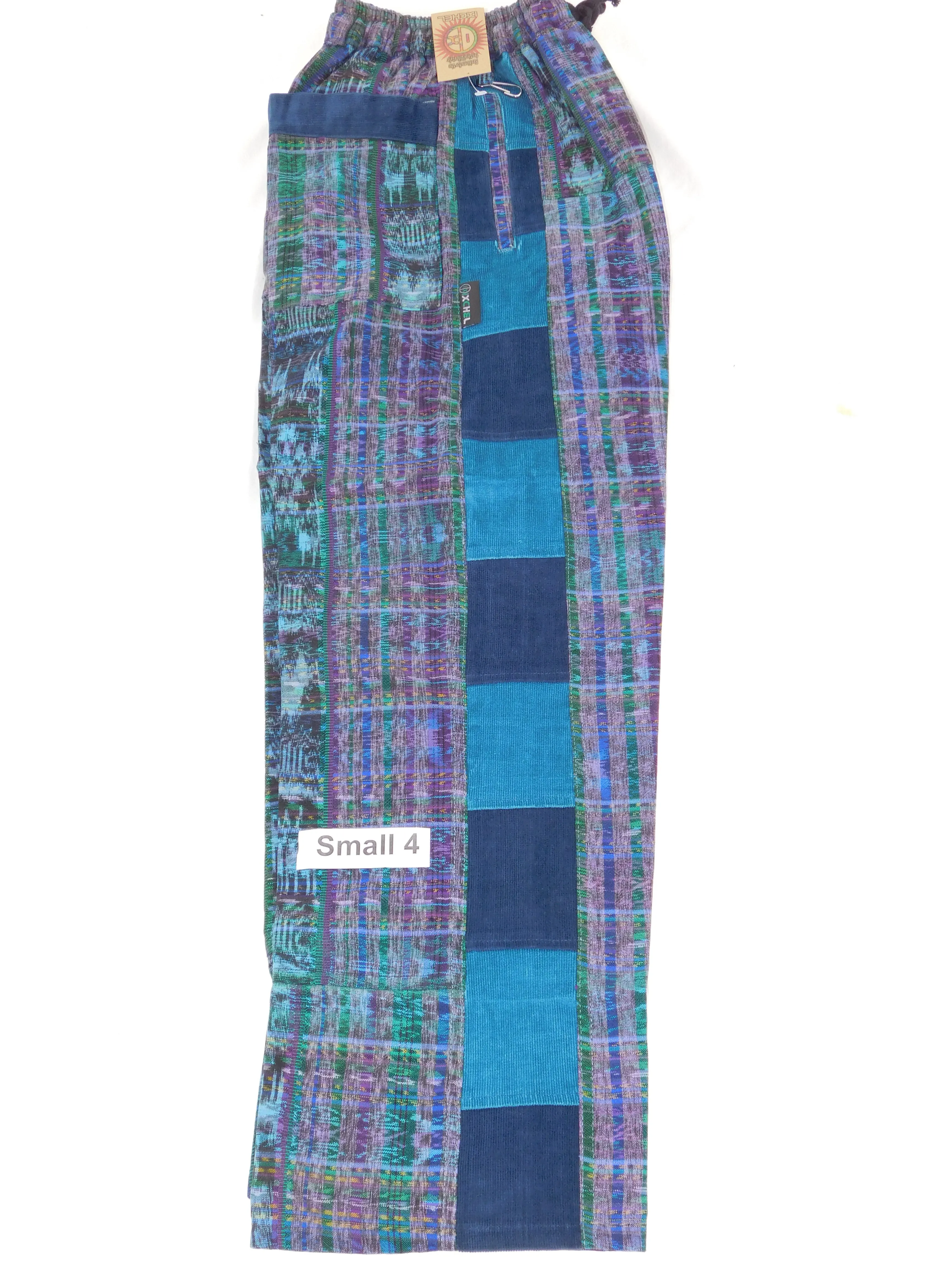 Hand Woven Pants with Patchwork Corduroy