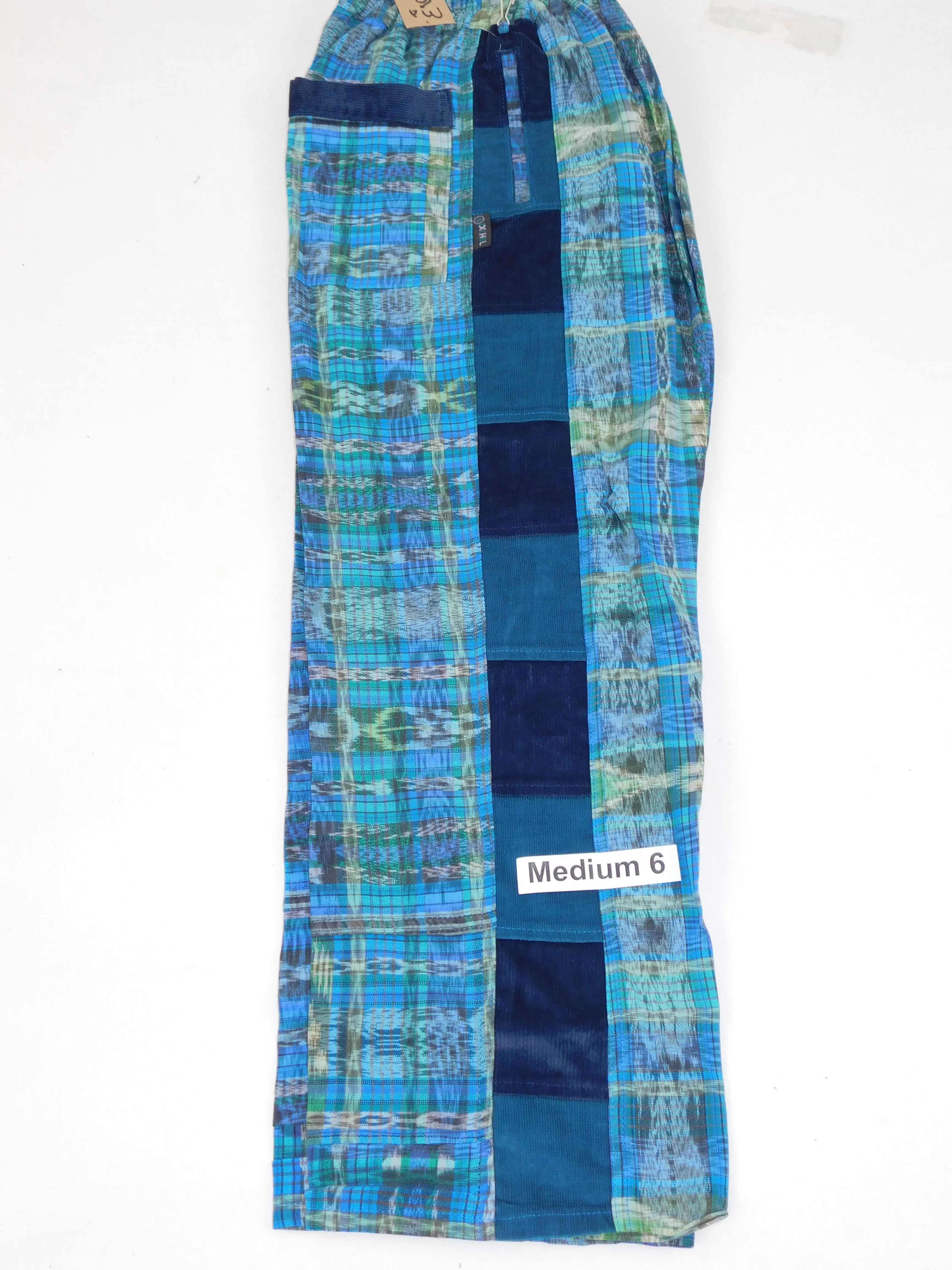 Hand Woven Pants with Patchwork Corduroy