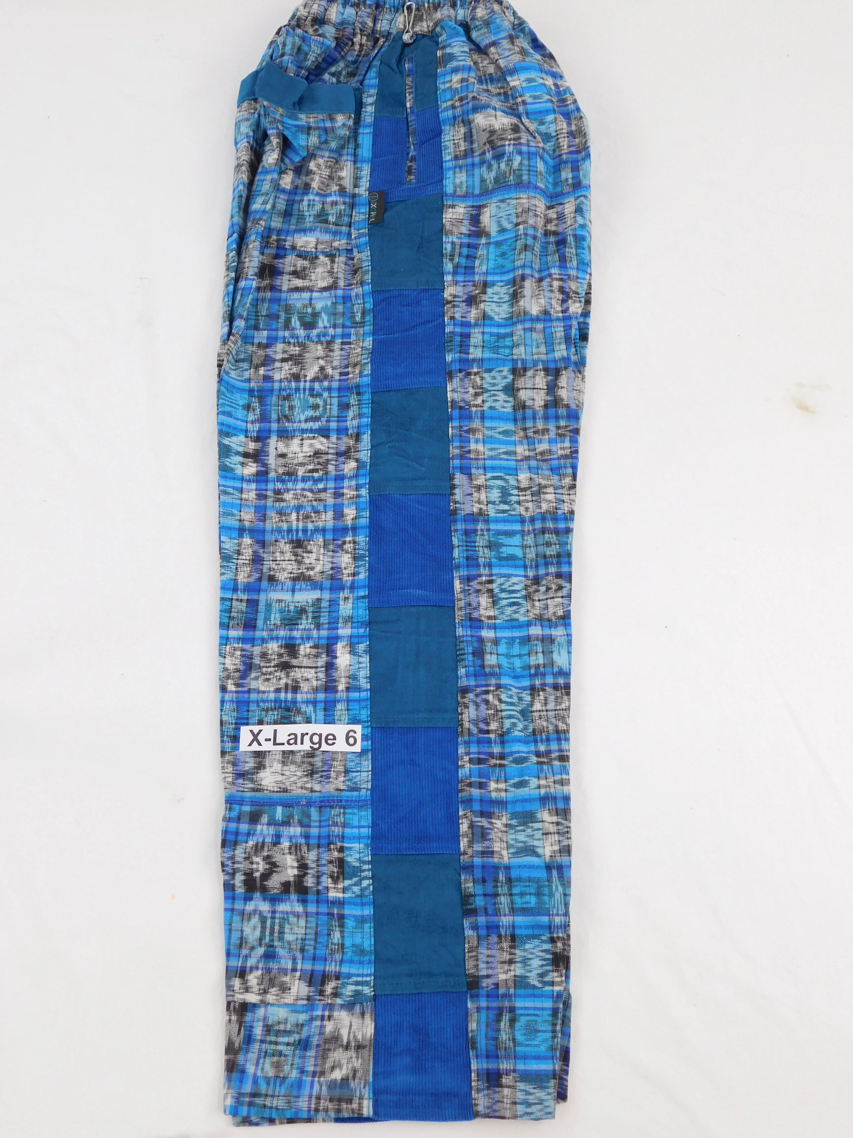 Hand Woven Pants with Patchwork Corduroy