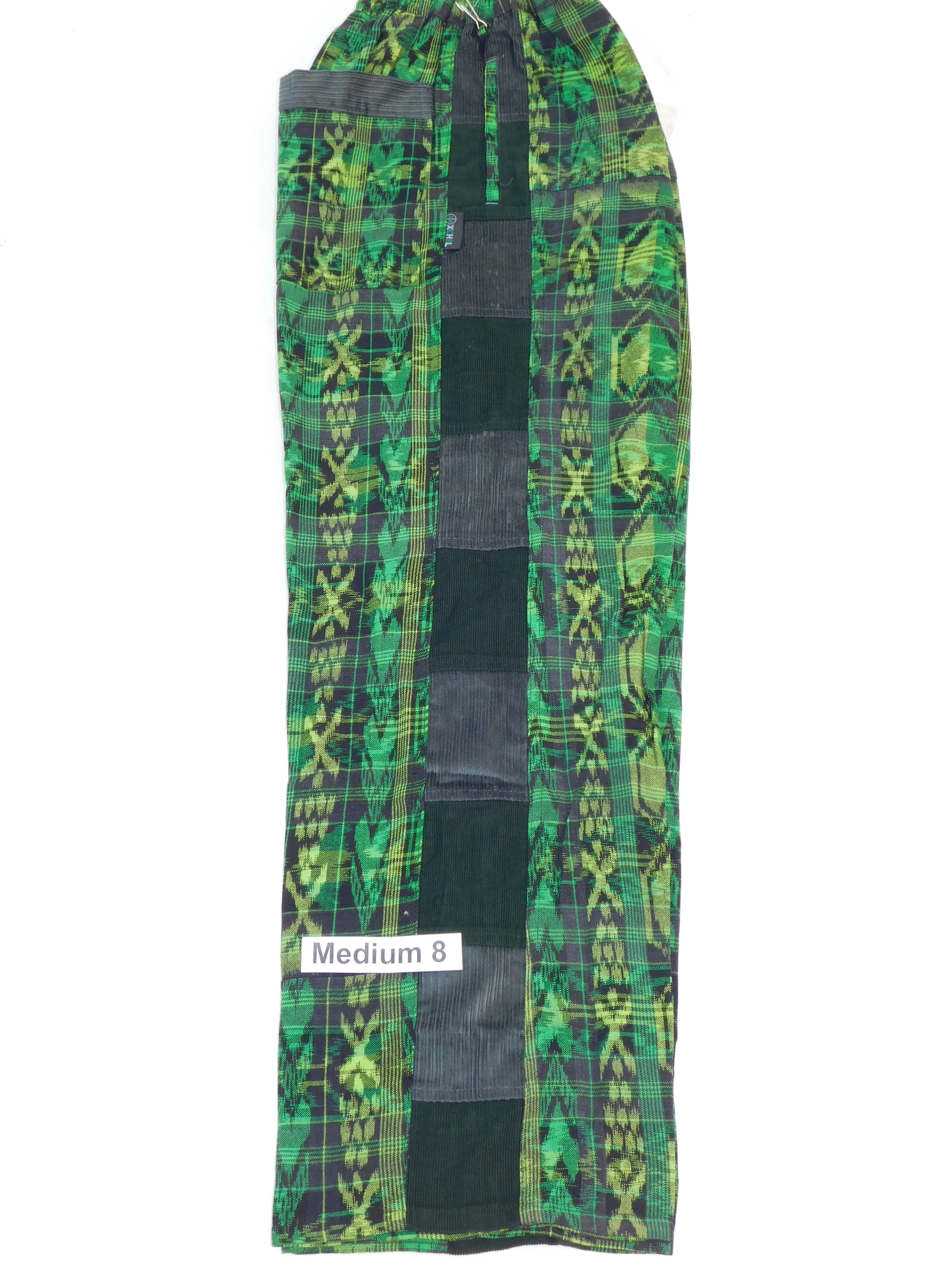 Hand Woven Pants with Patchwork Corduroy