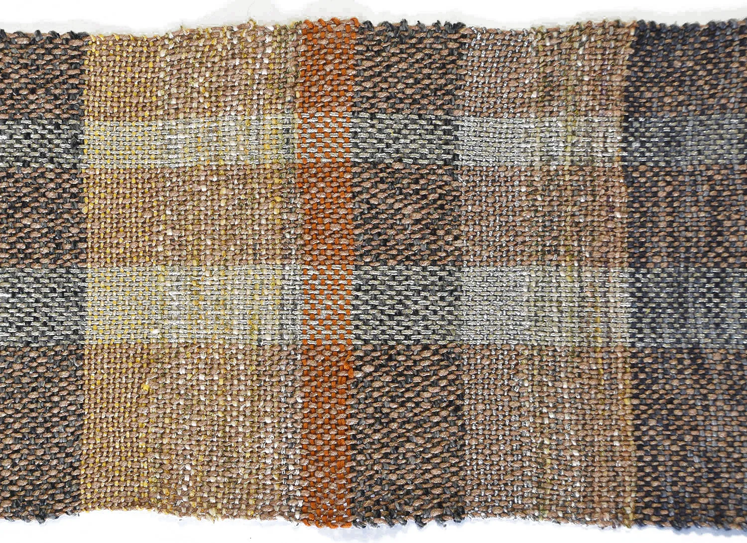 Handwoven Scarf, "Earth," 8.5 x 72 inches