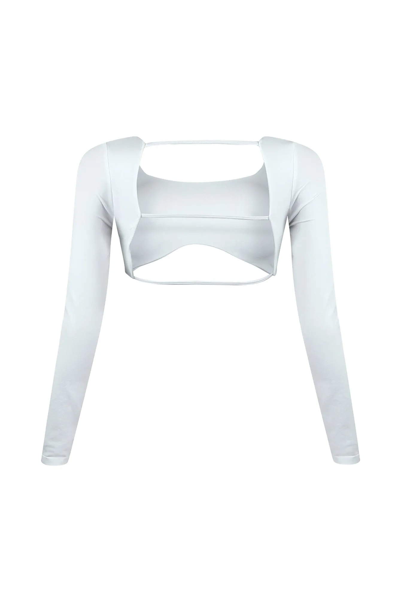 Harriet Back Cut Out Cropped Long Sleeve Top