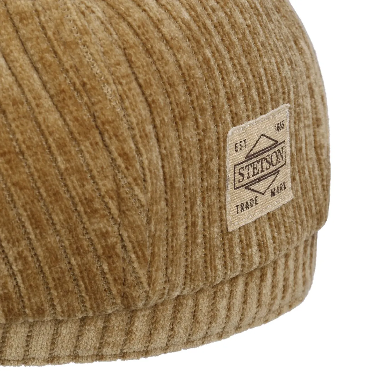 Hatteras Corduroy Jersey Flat Cap by Stetson