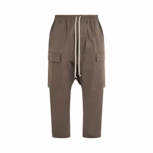 Heavy Cotton Cargo Cropped Pants in Dust