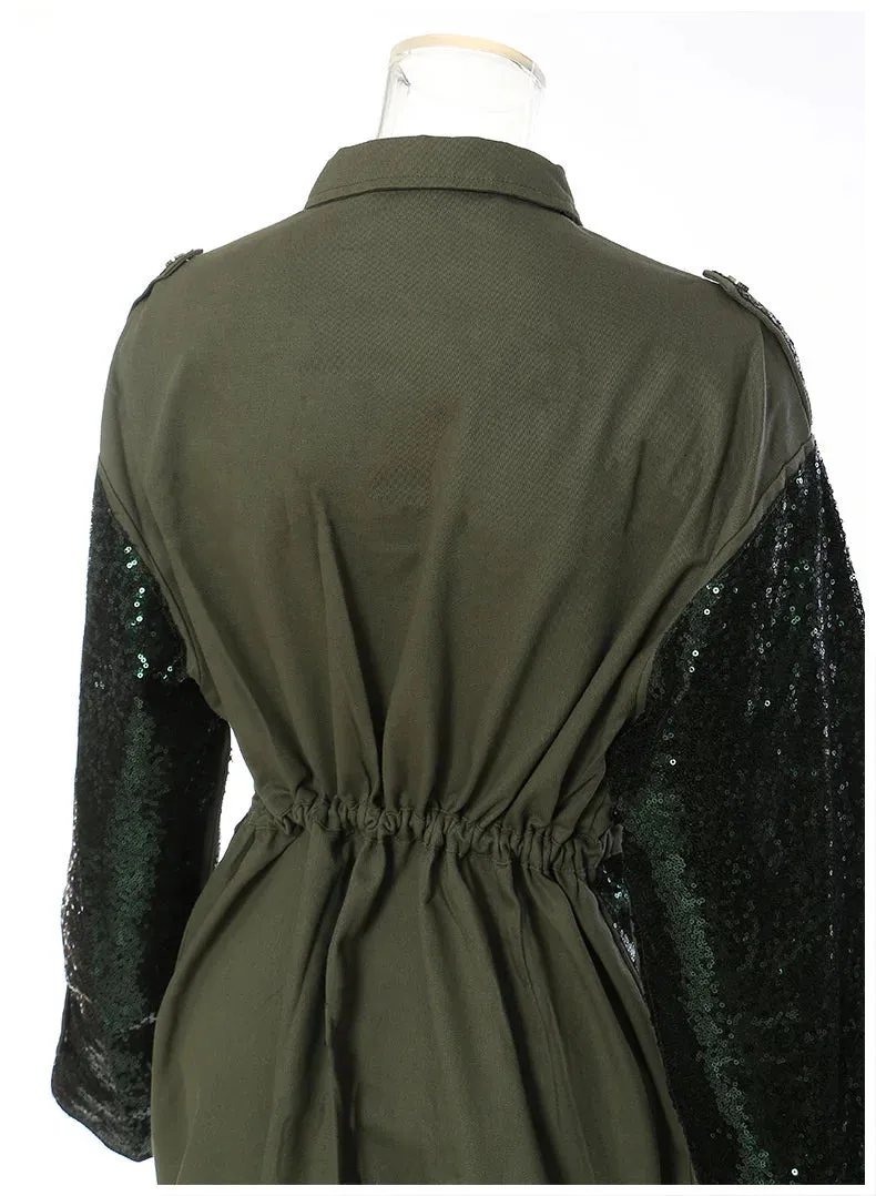 HEYFANCYSTYLE Glimmering Sequins Jacket