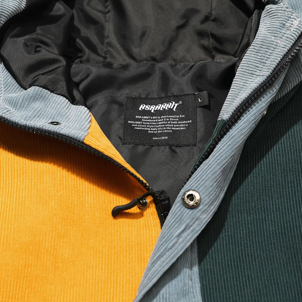 HF CORDUROY HOODED ANORAK JACKET MULTI