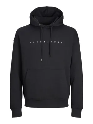 Jack & Jones JJESTAR Sweatshirt Hoody Zwart Plussize