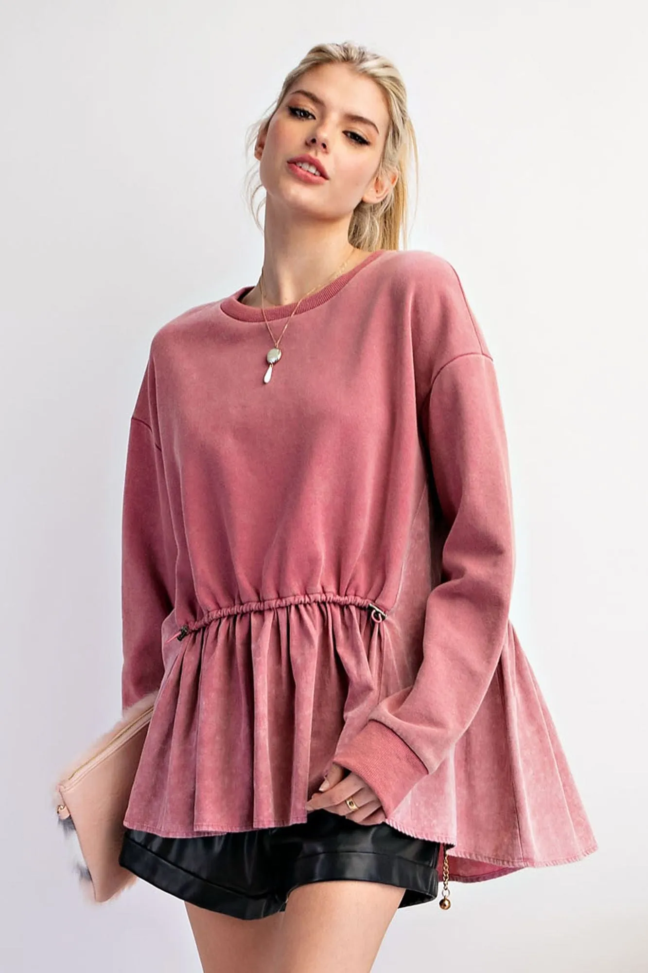 Jasmine Babydoll Pullover - Mauve