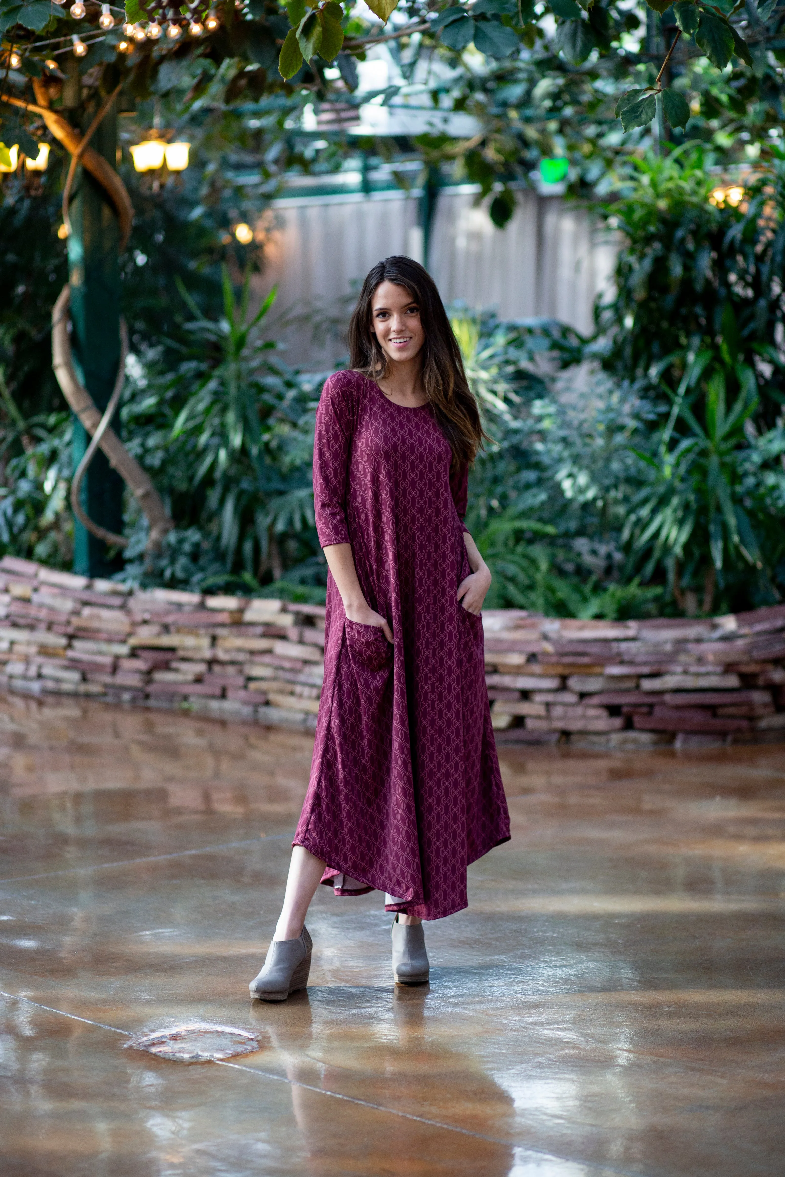 Jessi Dress Maroon Eternity