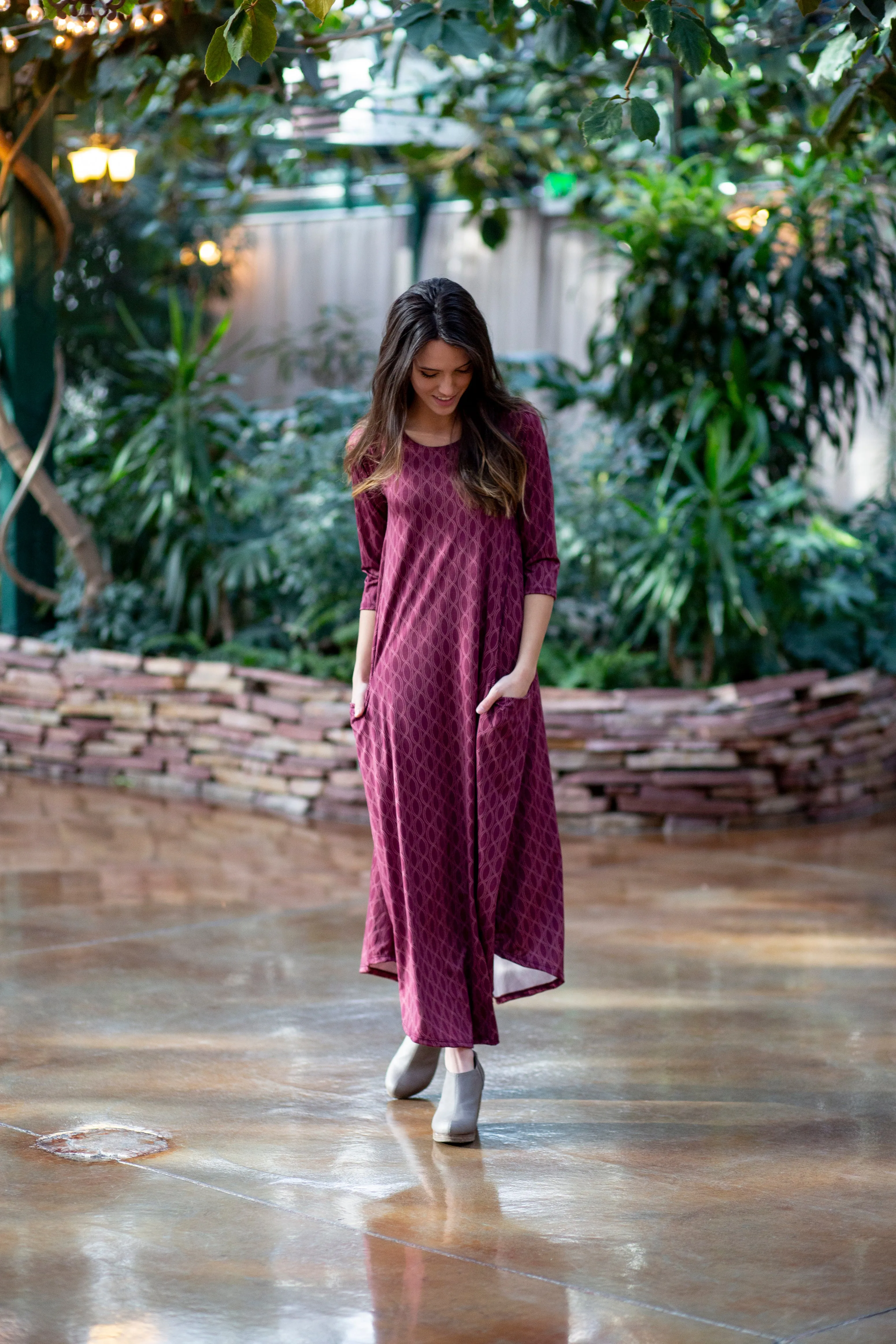 Jessi Dress Maroon Eternity