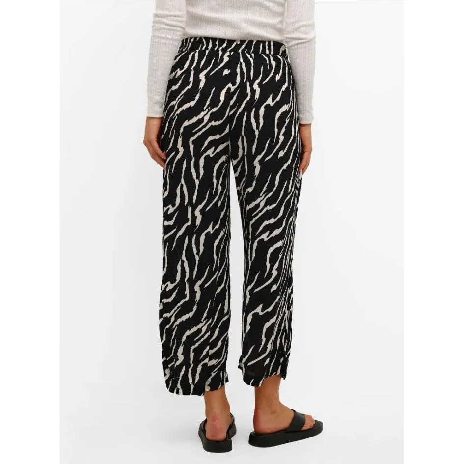 Kaffe Womens Dacia Amber Pants Printed Black/Antique Zebra Print