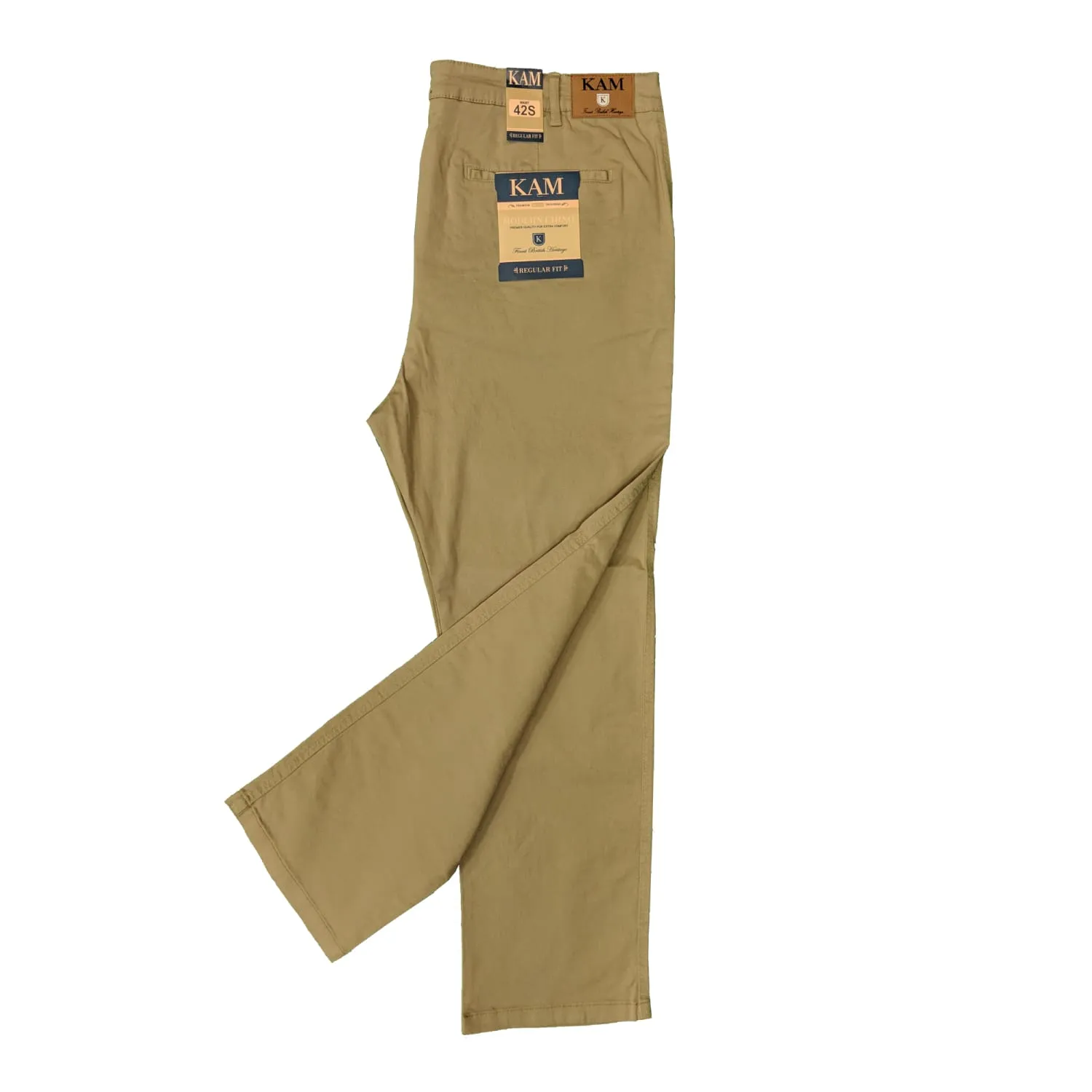 Kam Stretch Modern Chinos - KBS 261 - Stone