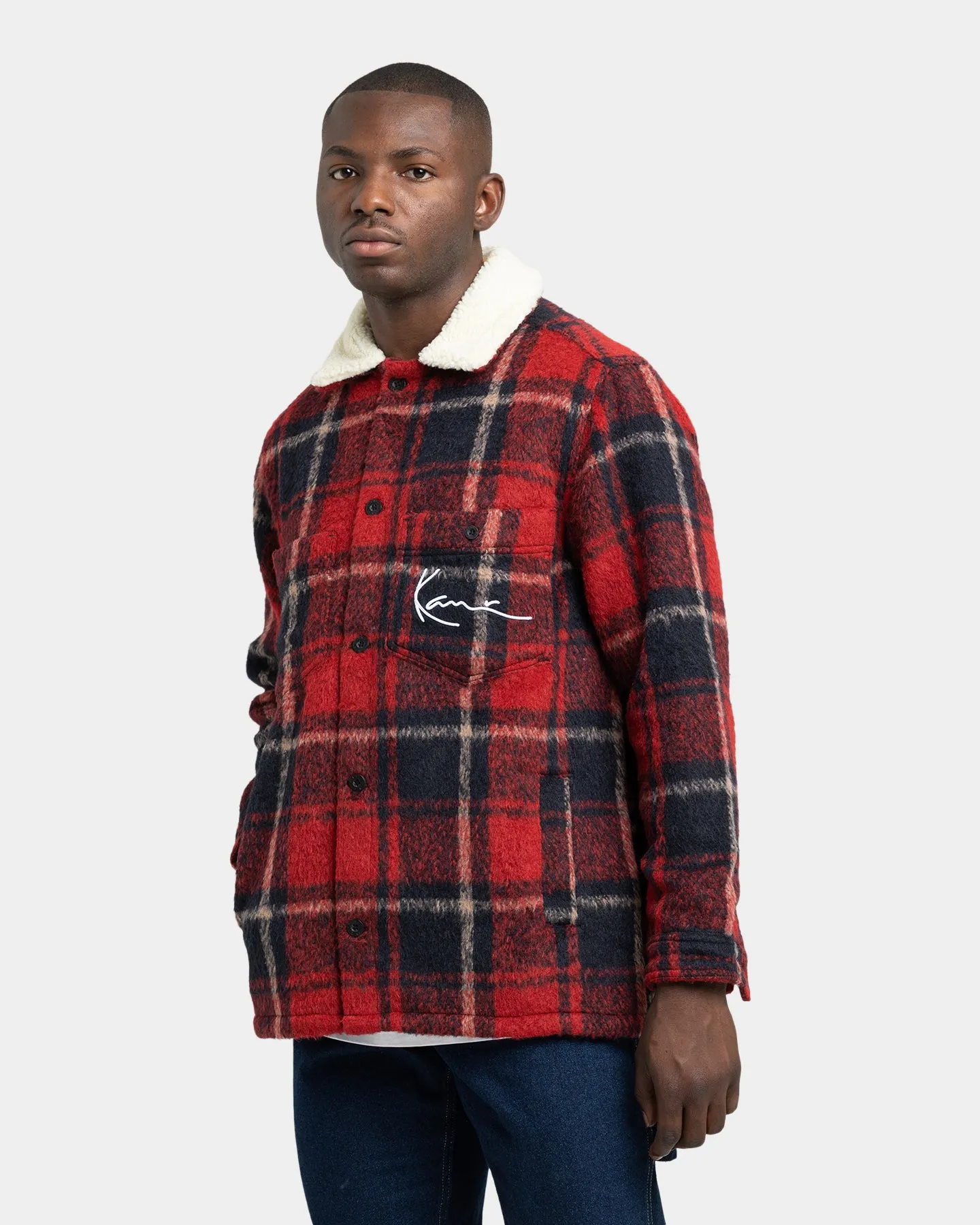 Karl Kani Check Shirt Jacket Black