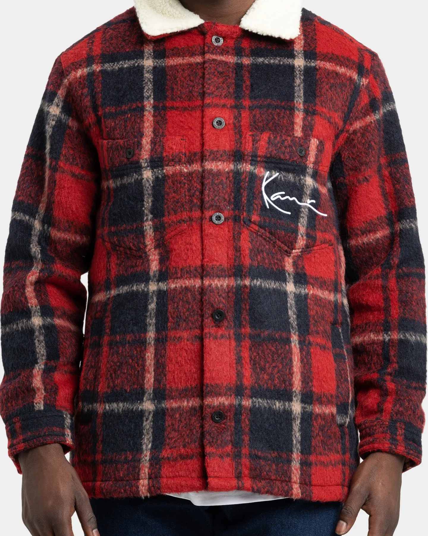 Karl Kani Check Shirt Jacket Black